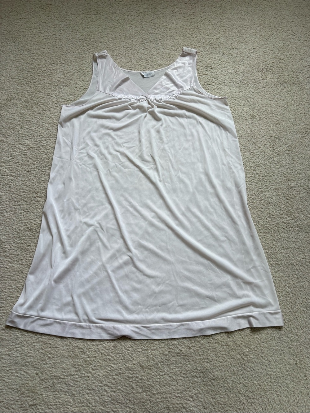 Vintage Vanity Fair sleeveless nightgown slip dress sz L made in USA - flawed